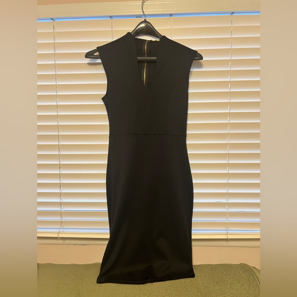 Black LBD with Gold Zipper